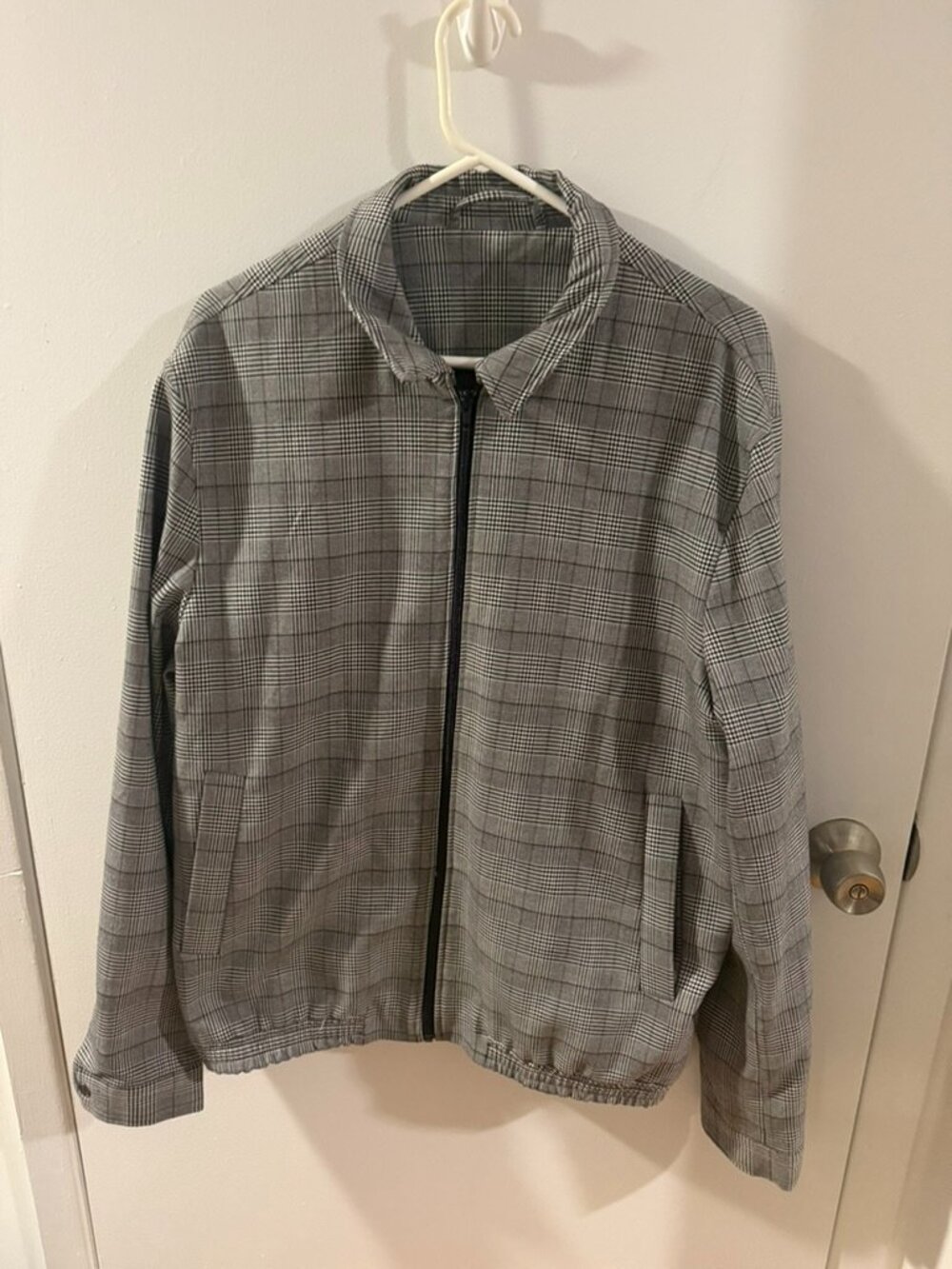 Men's Topman Plaid Zip Up Jacket